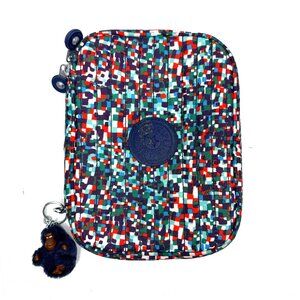 Kipling 100 Pen Pencil Case Organizer Compartment Monkey Charm AC8035-435